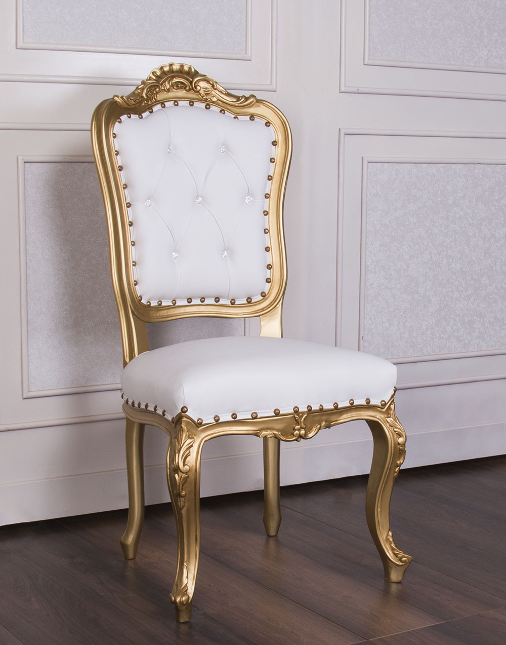 Gold & White HORUS Dining Chair